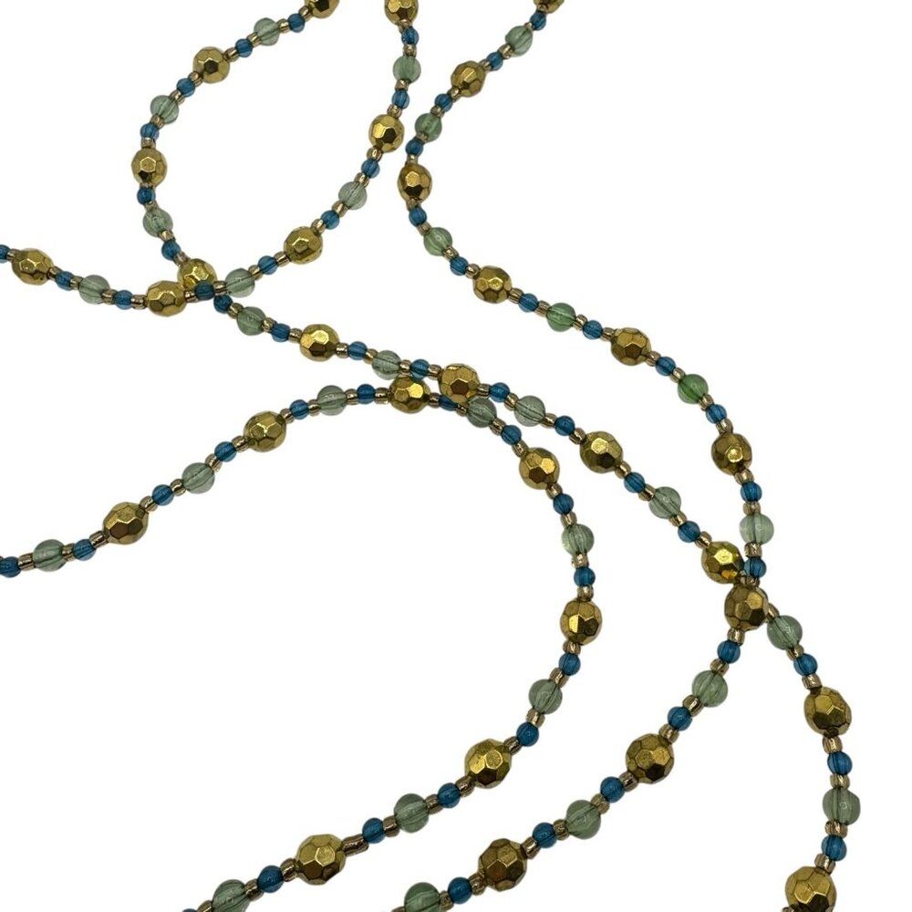 Martha Stewart Set of 3 Beaded Swags Gold Blue Green Indoor Decor - Picture 5 of 8